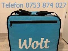 Geanta Wolt rucsac folosit,in stare buna,Livrat alimente apa,bun si pt Bolt