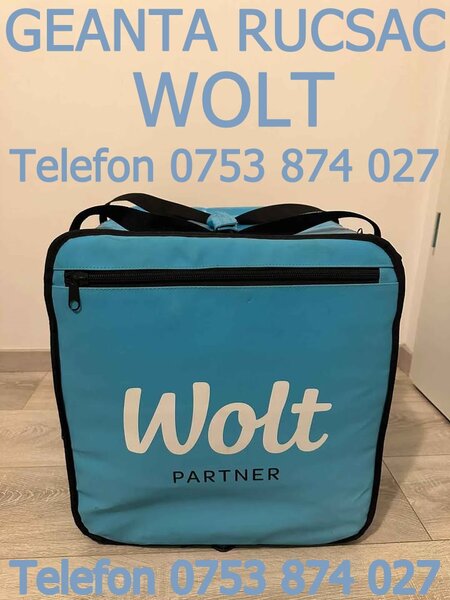 Geanta Wolt rucsac folosit,in stare buna,Livrat alimente apa,bun si pt Bolt