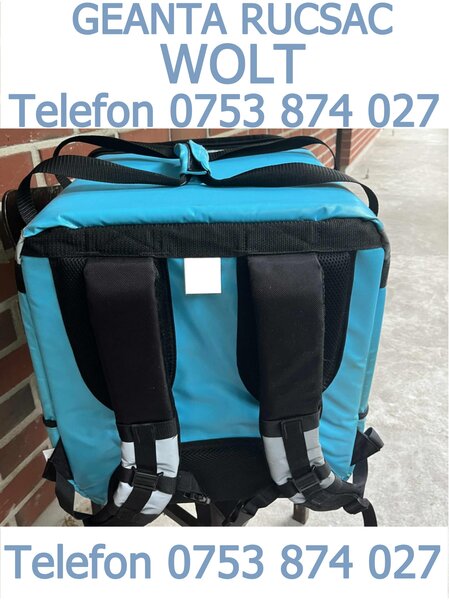 Geanta Wolt rucsac folosit,in stare buna,Livrat alimente apa,bun si pt Bolt